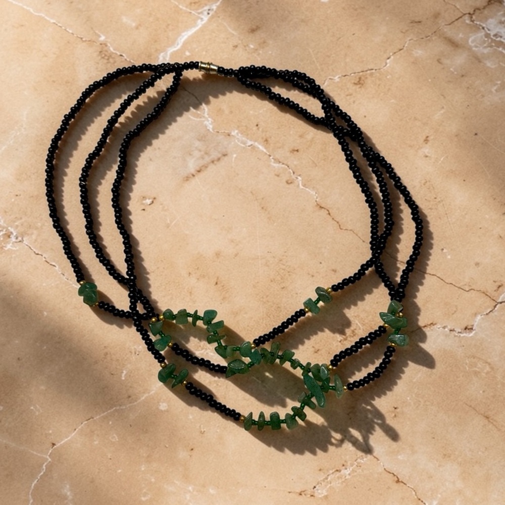 Three-Strand Stone Choker/Necklace